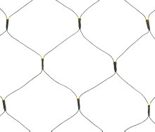 Lysnett m/timer 200 LED-pærer 1,2 x 2 meter